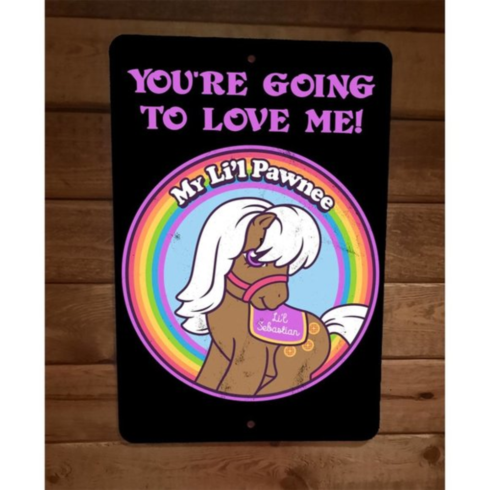 My Little Pawnee Pony Youre Going To‎ Love Me 8x12 Metal Wall Sign